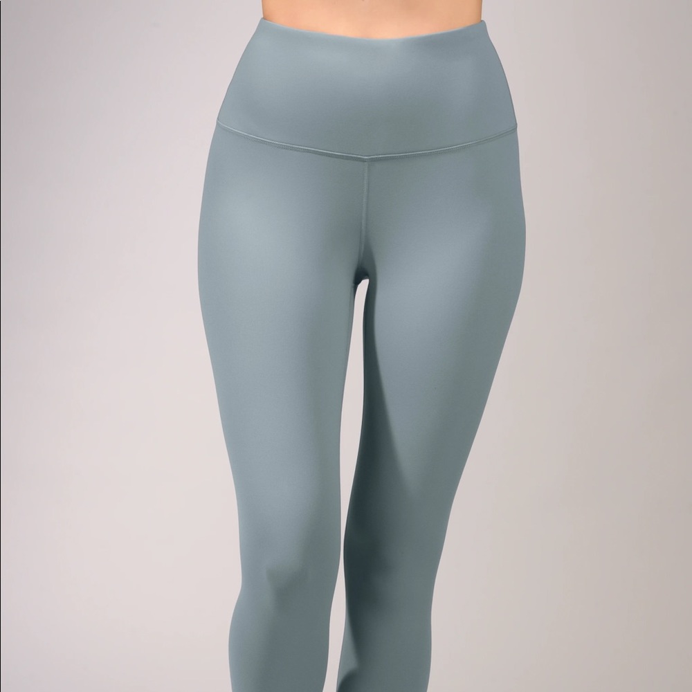 90 Degree by Reflex POWER FLEX HIGH WAIST 7/8 ANKLE LEGGING (SAGE)